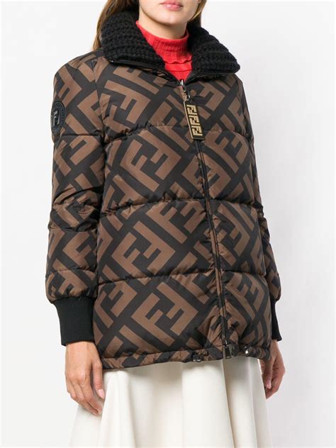 fendi logo puffer jacket